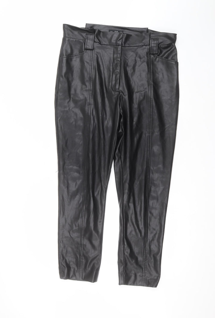 F&F Womens Black Trousers Size 16 L27 in