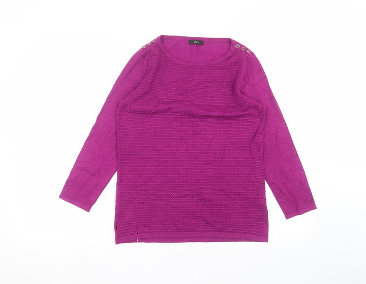 M&Co Womens Purple Pullover Jumper Size 10