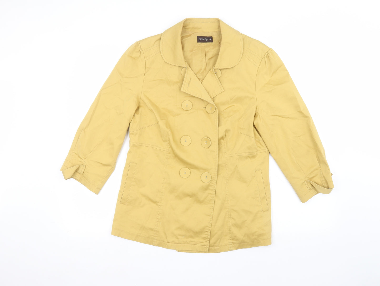 Principles Womens Yellow   Jacket  Size 14