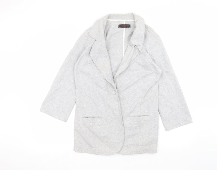 New Look Womens Grey Jacket Size 10
