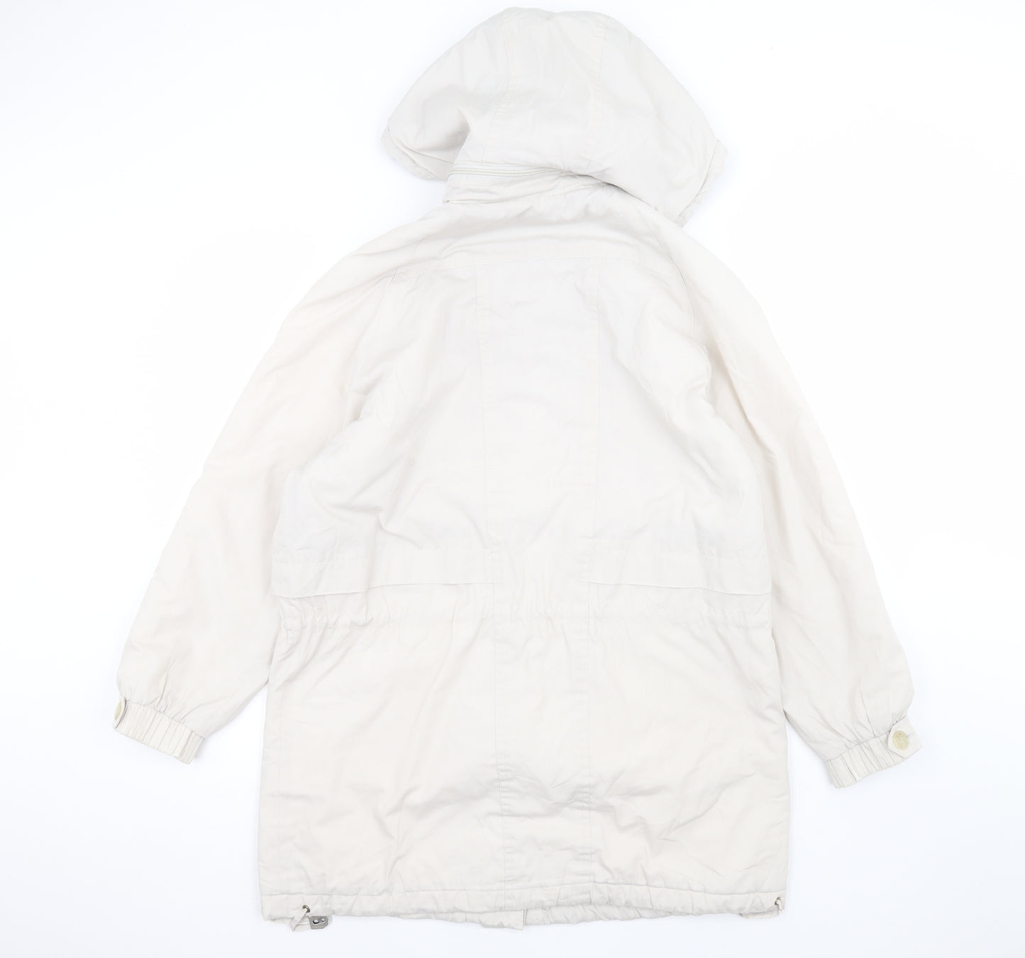Elegance Womens White   Parka Coat Size S