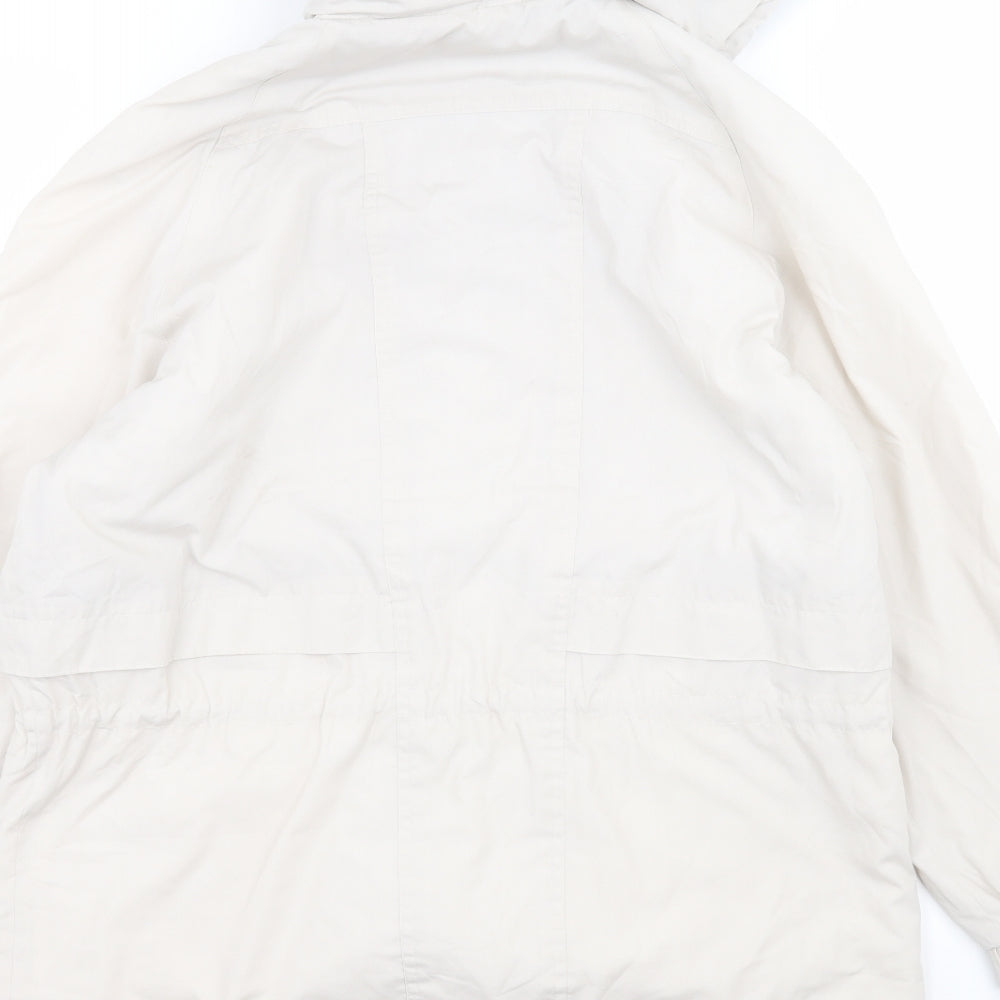 Elegance Womens White   Parka Coat Size S