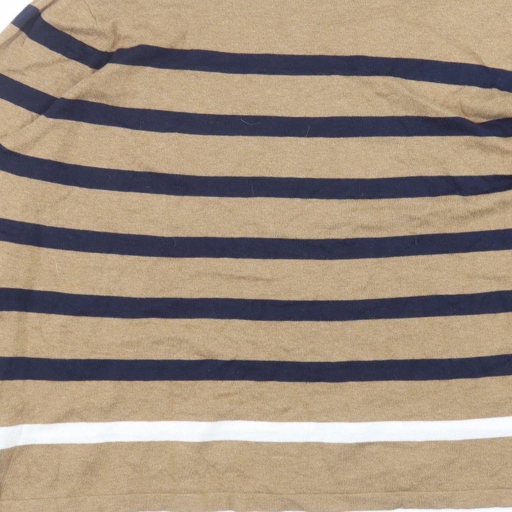 NEXT Womens Brown Striped  Basic T-Shirt Size 20