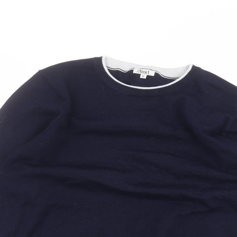 //text Womens Blue   Basic T-Shirt Size M