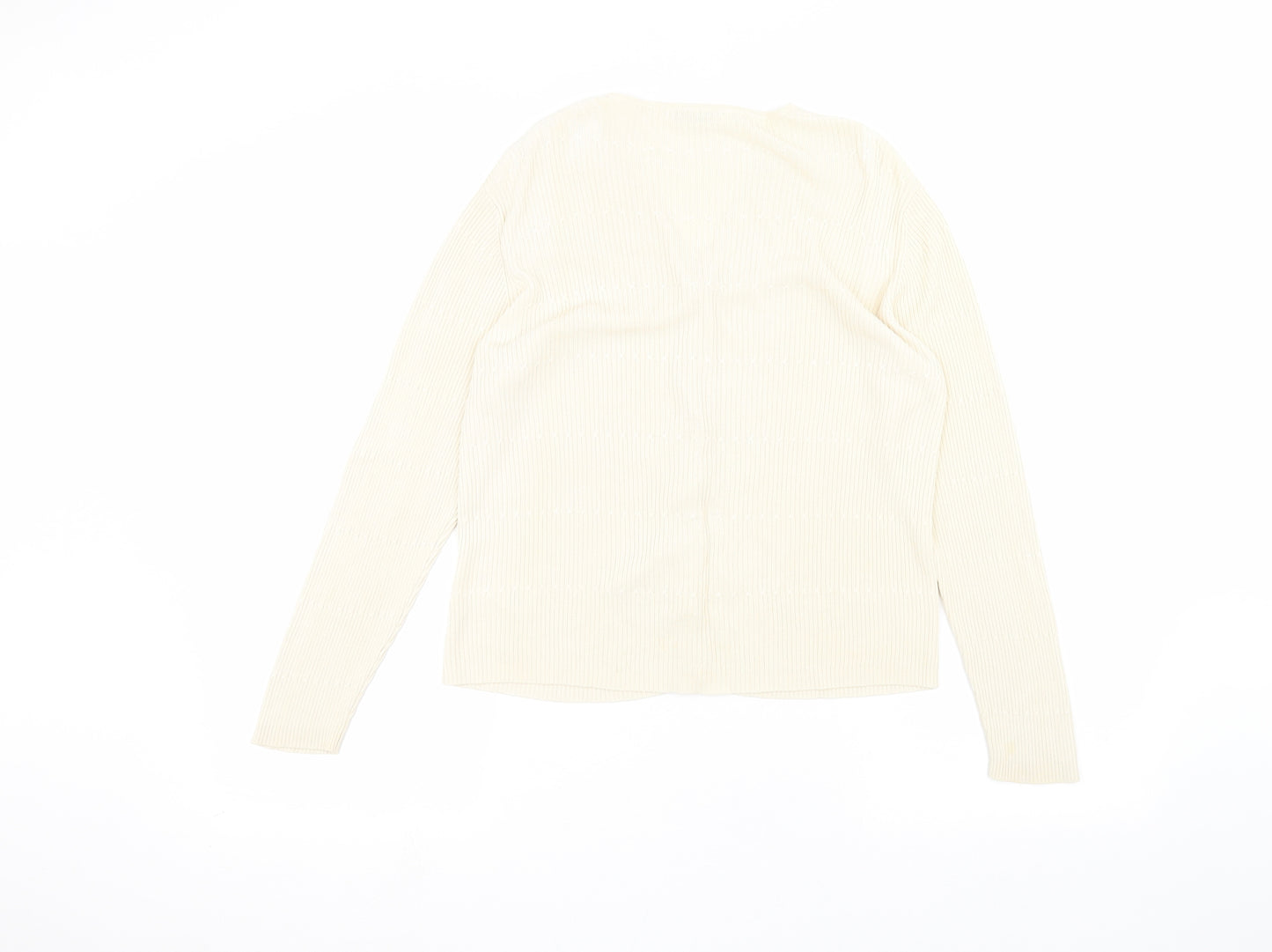 Marks and Spencer Womens Beige   Cardigan Jumper Size 14