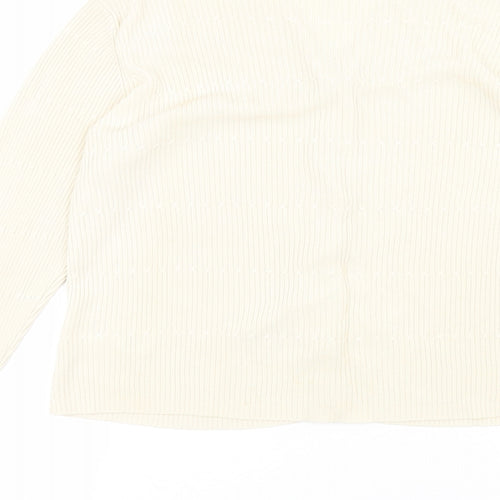Marks and Spencer Womens Beige   Cardigan Jumper Size 14