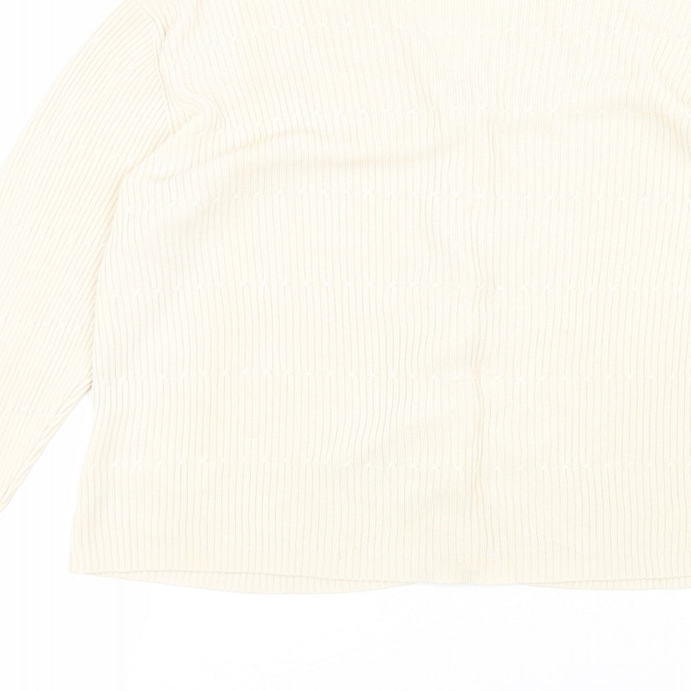 Marks and Spencer Womens Beige   Cardigan Jumper Size 14