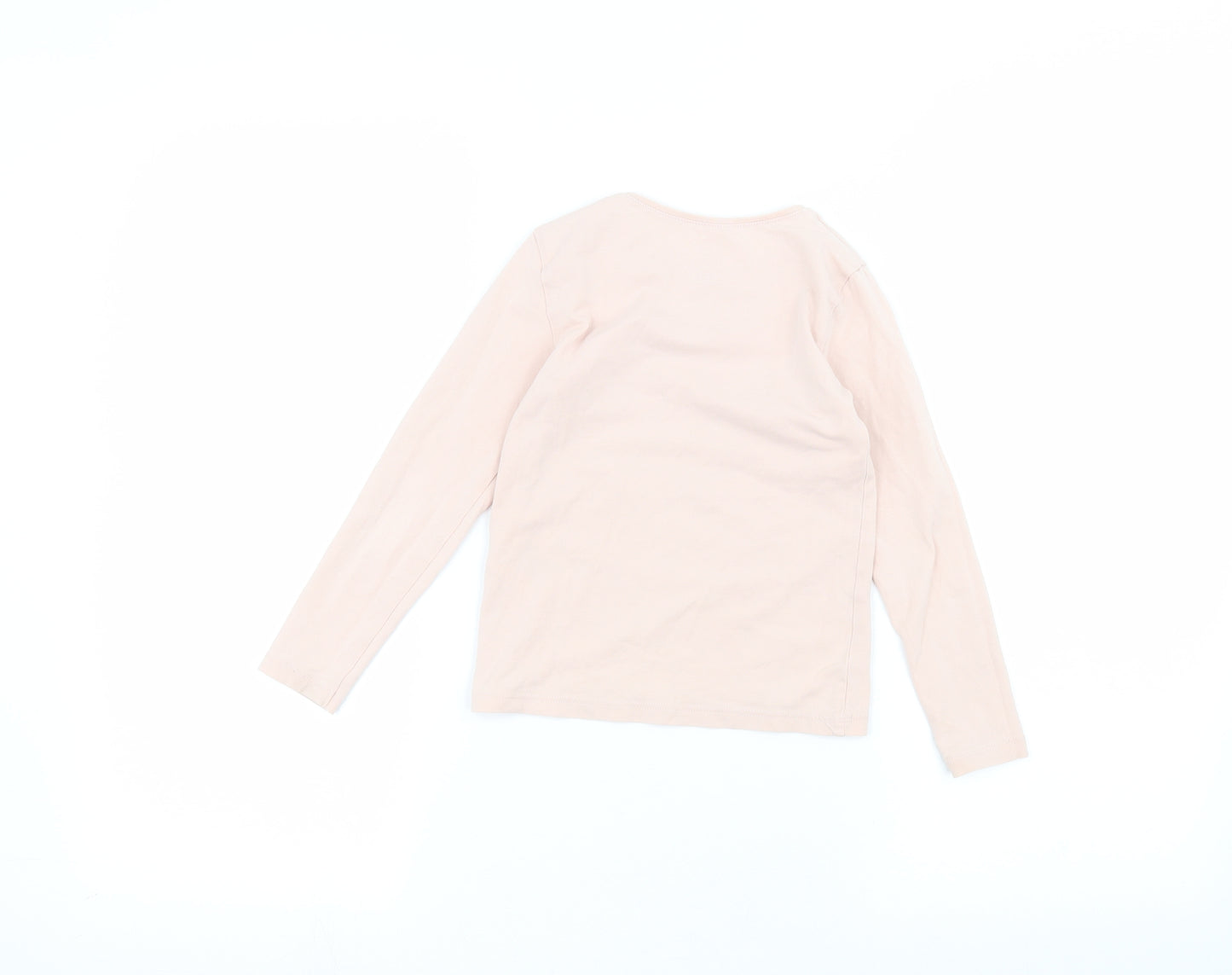 H&M Girls Pink   Basic T-Shirt Size 5-6 Years
