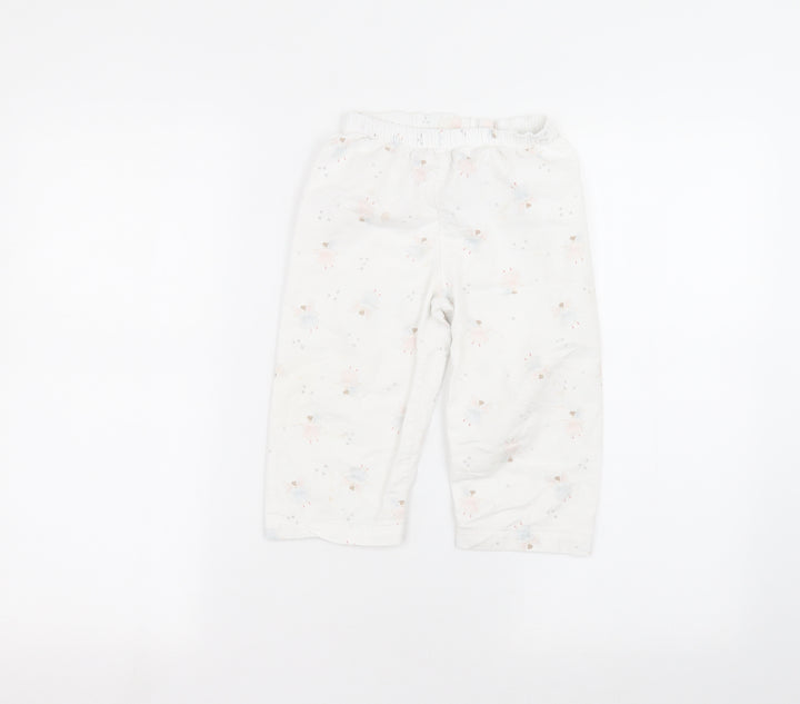 Preworn Baby White   Sweatpants Trousers Size 18-24 Months