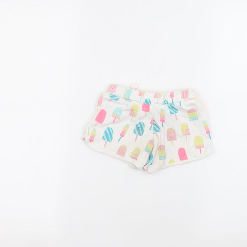 Marks and Spencer Girls White   Sweat Shorts Size 2-3 Years