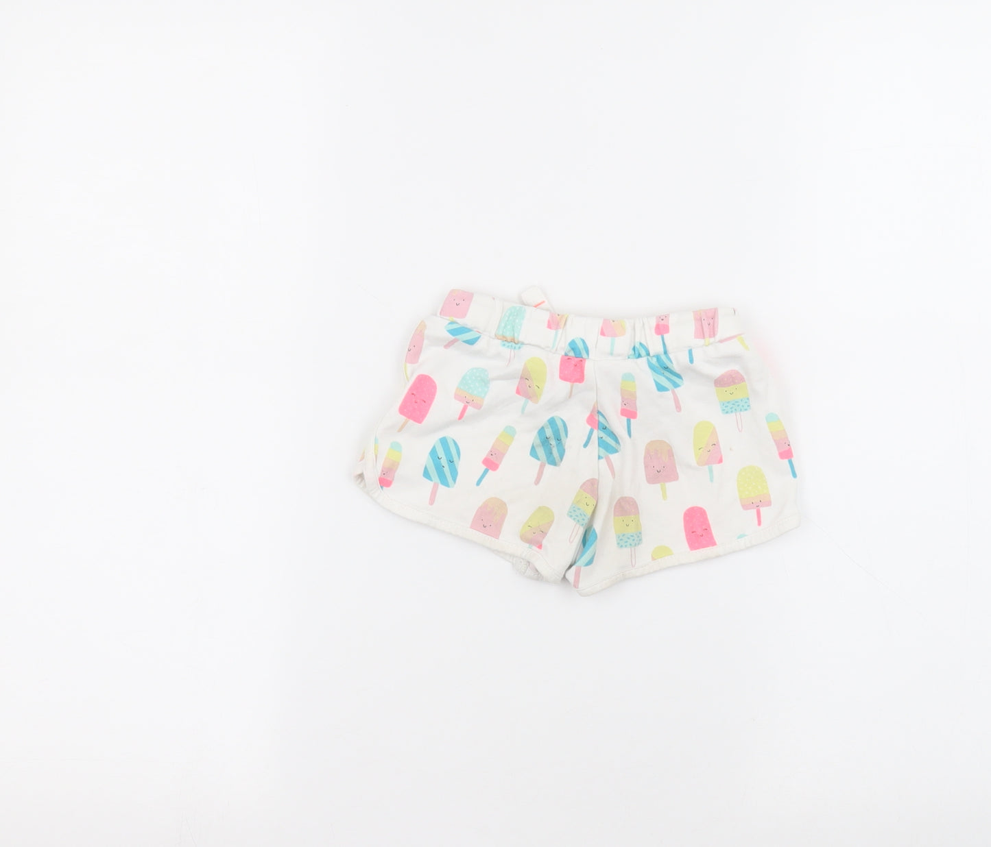 Marks and Spencer Girls White   Sweat Shorts Size 2-3 Years