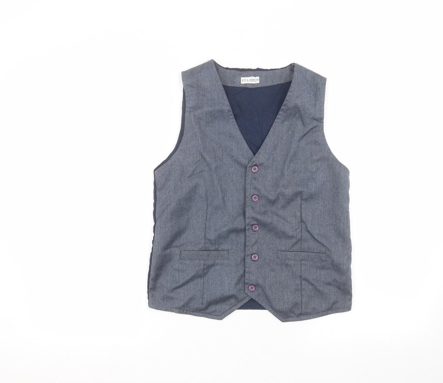 M&Co Boys Blue   Jacket Waistcoat Size 11-12 Years