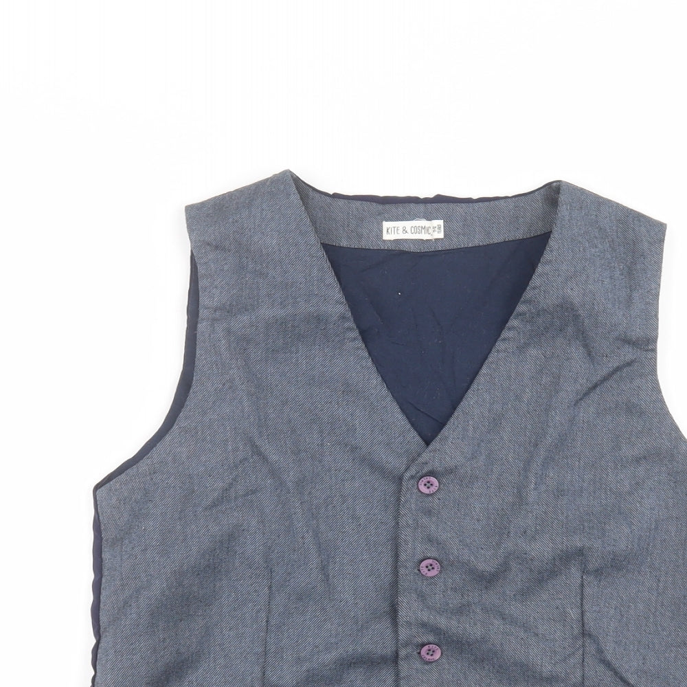 M&Co Boys Blue   Jacket Waistcoat Size 11-12 Years