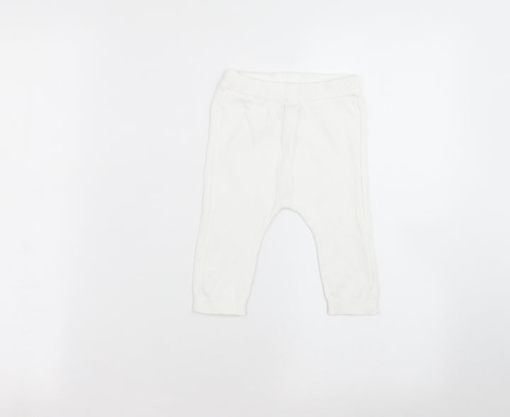 TU Baby White Sweatpants Trousers Size 6-9 Months