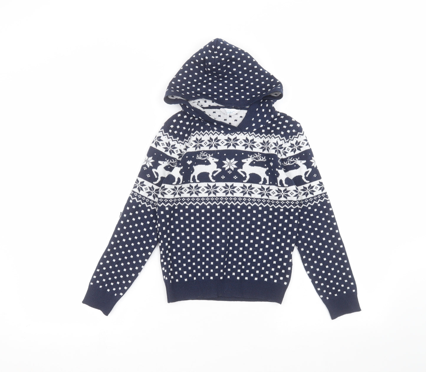 Primark Boys Blue   Pullover Hoodie Size 8-9 Years