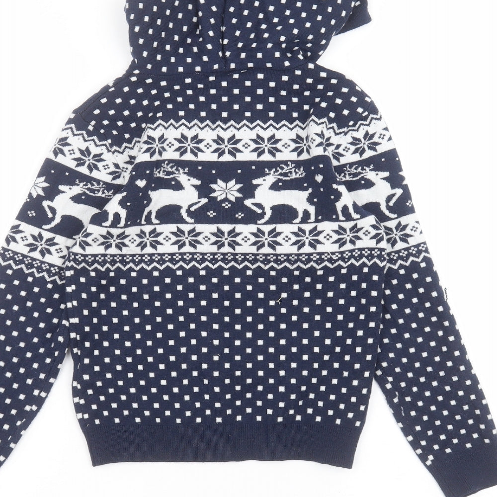 Primark Boys Blue   Pullover Hoodie Size 8-9 Years
