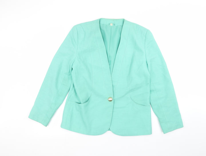 Avenue Womens Green Jacket Size 12