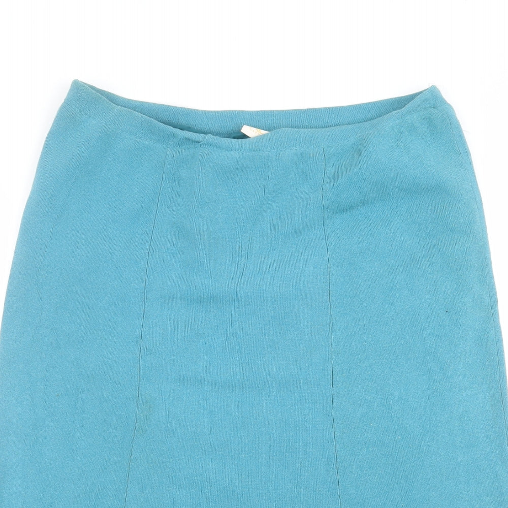 Country Casuals Womens Blue   A-Line Skirt Size L
