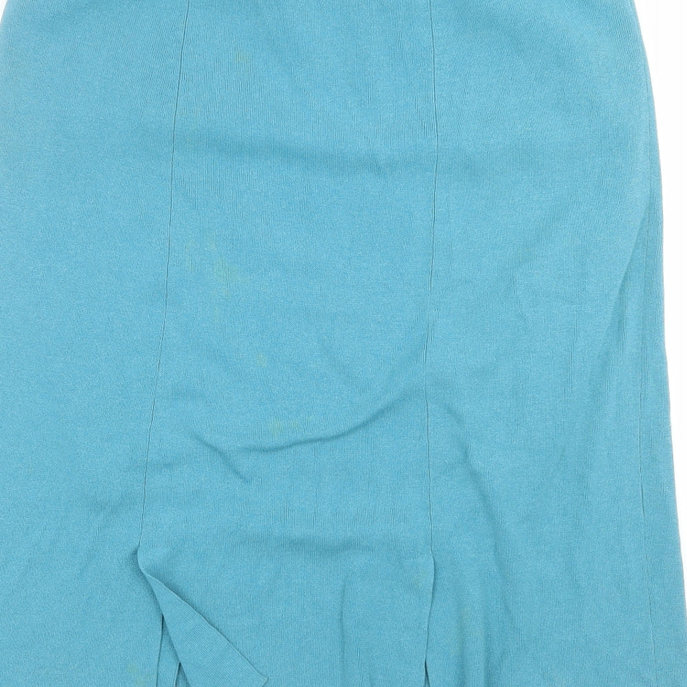 Country Casuals Womens Blue   A-Line Skirt Size L