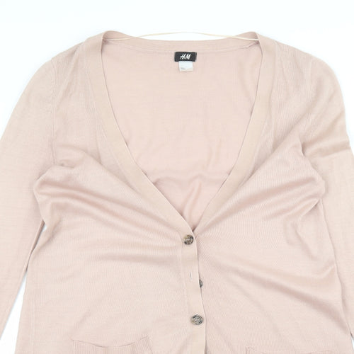 H&M Womens Beige   Cardigan Jumper Size M