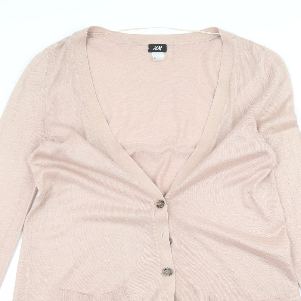 H&M Womens Beige   Cardigan Jumper Size M
