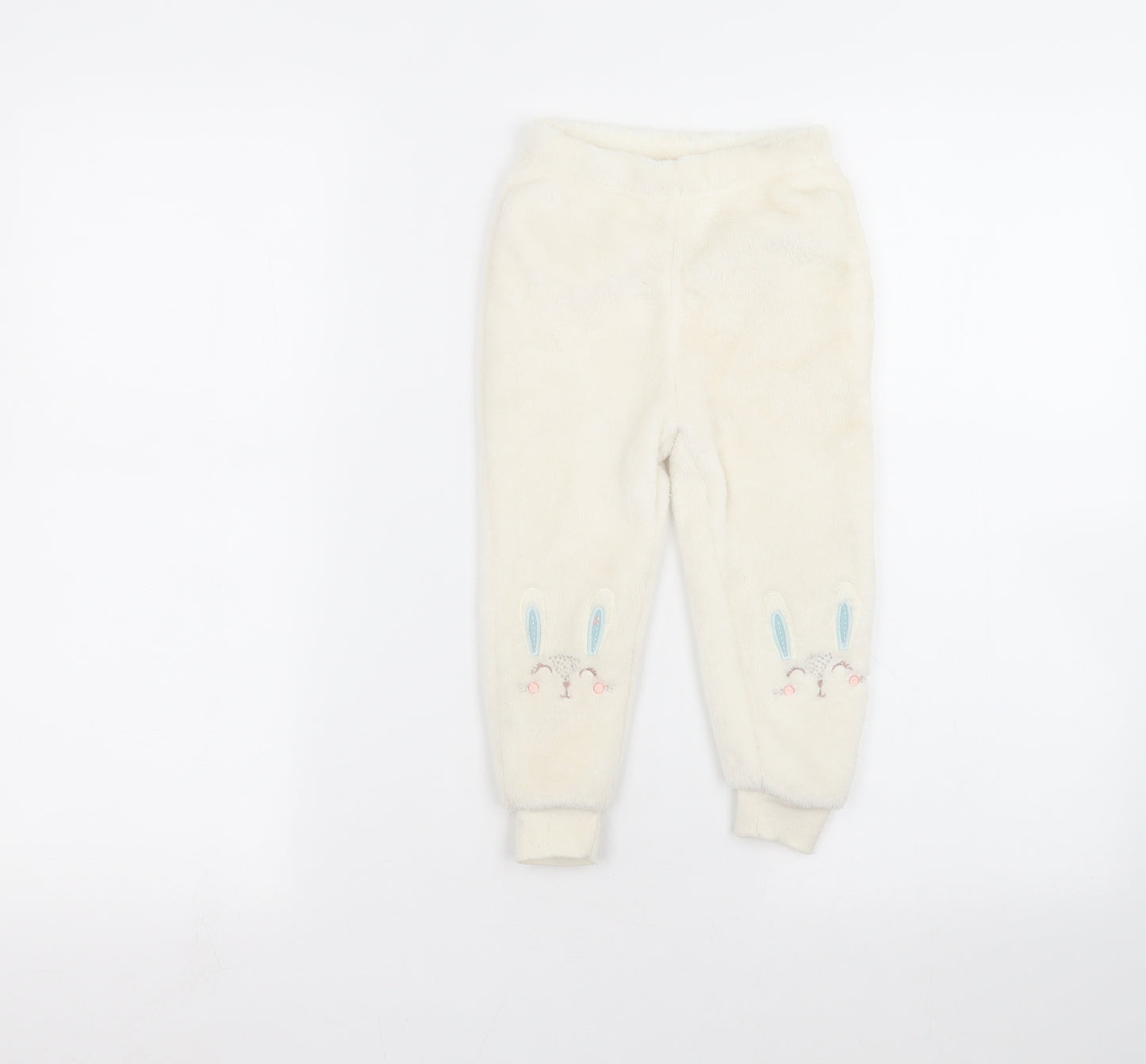 George Girls White   Sweatpants Trousers Size 2-3 Years