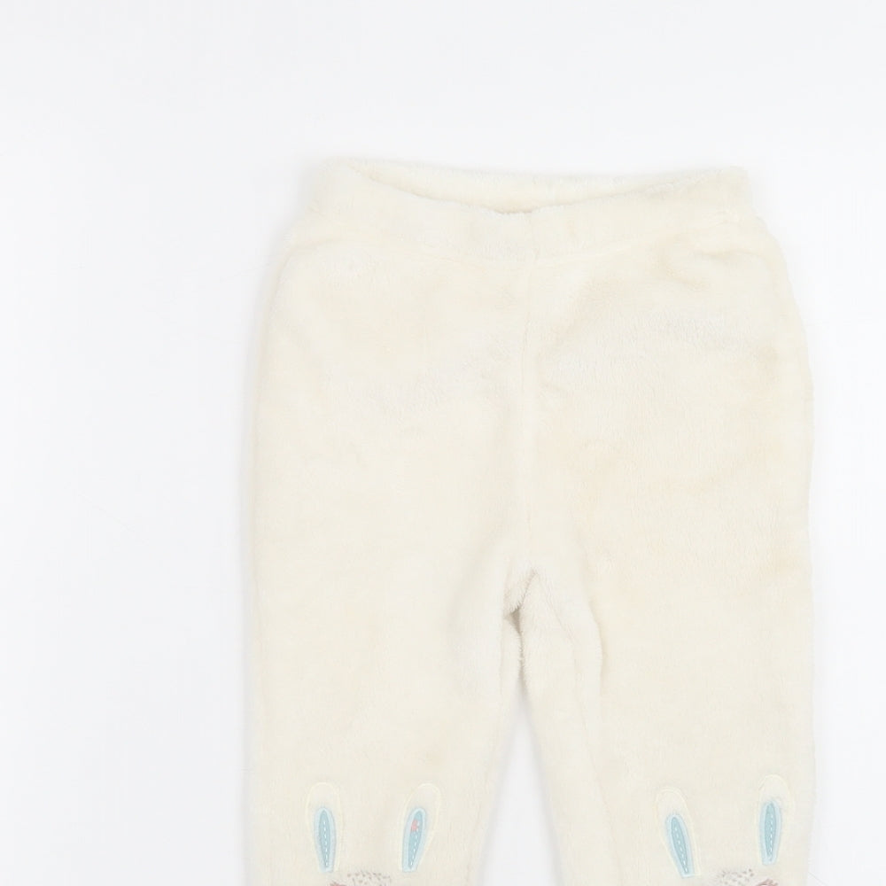 George Girls White   Sweatpants Trousers Size 2-3 Years