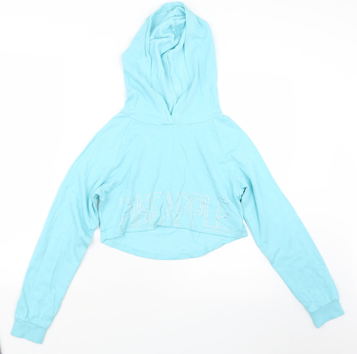 Pineapple Girls Blue Pullover Hoodie Size 11-12 Years