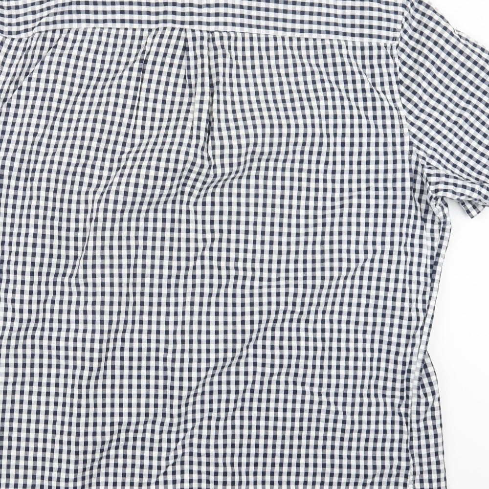 Gap Mens Blue Check   Button-Up Size XL