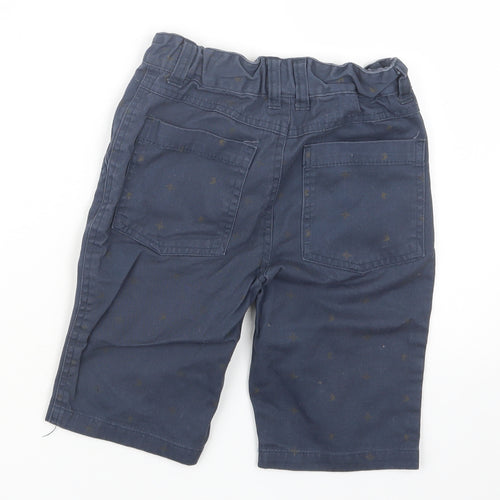 Peacocks Boys Blue Geometric  Chino Shorts Size 7 Years