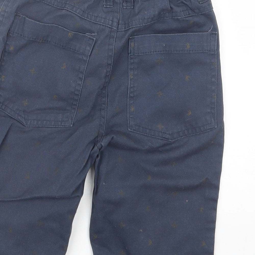 Peacocks Boys Blue Geometric  Chino Shorts Size 7 Years