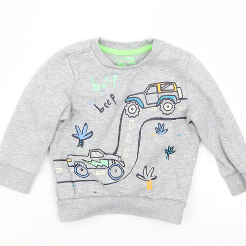 F&F Boys Grey   Pullover Jumper Size 18-24 Months