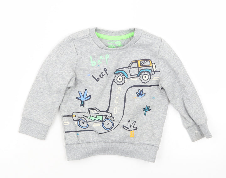 F&F Boys Grey   Pullover Jumper Size 18-24 Months