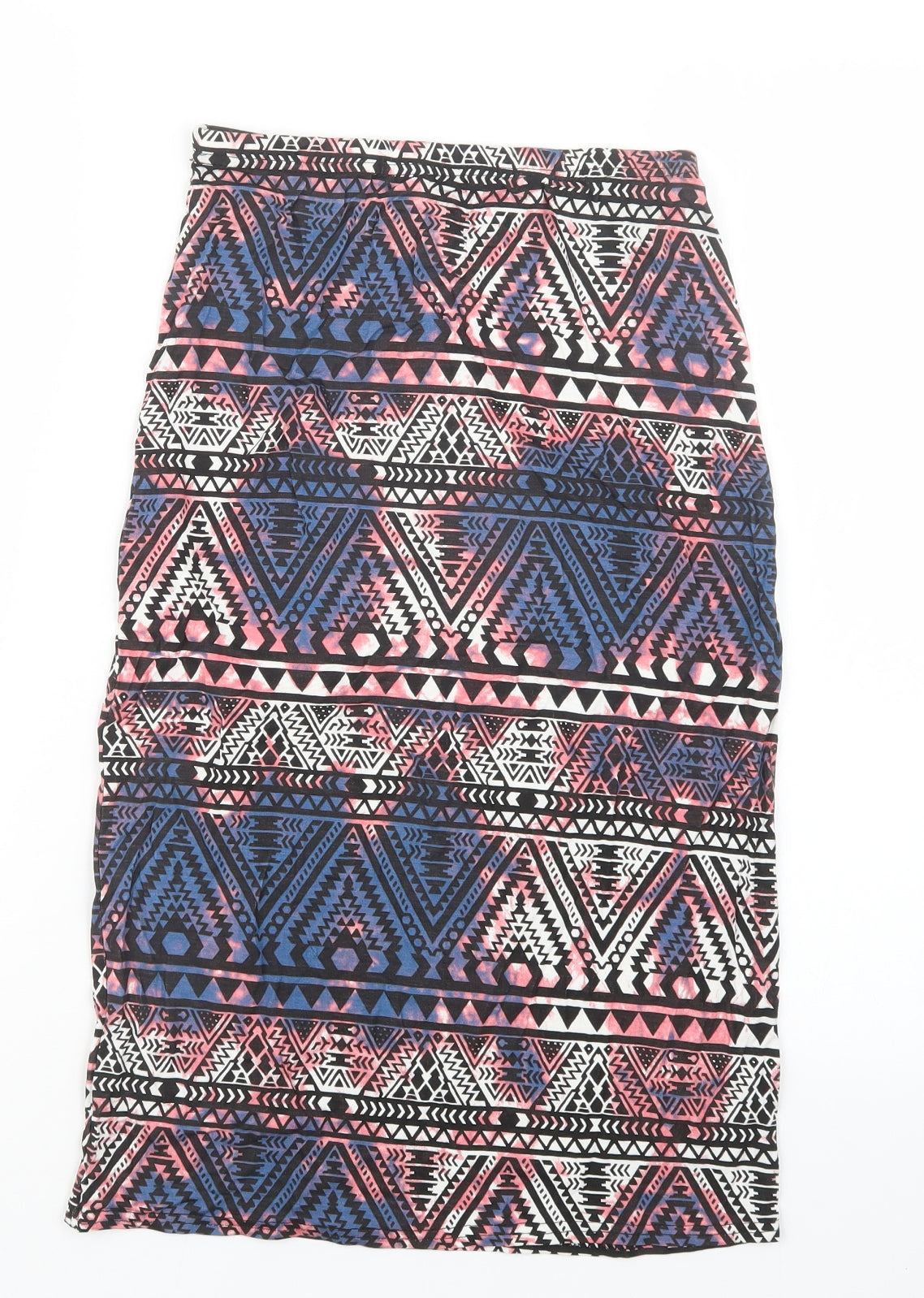 Preworn Womens Blue Geometric  Straight & Pencil Skirt Size 23 in