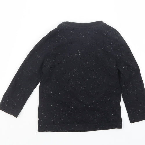 F&F Boys Black Geometric  Babydoll Pyjama Top Size 18-24 Months