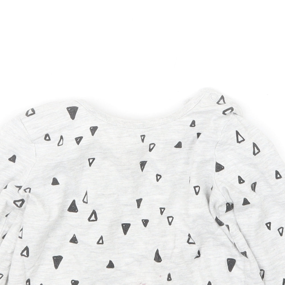 F&F Boys Grey Geometric  Basic T-Shirt Size 18-24 Months