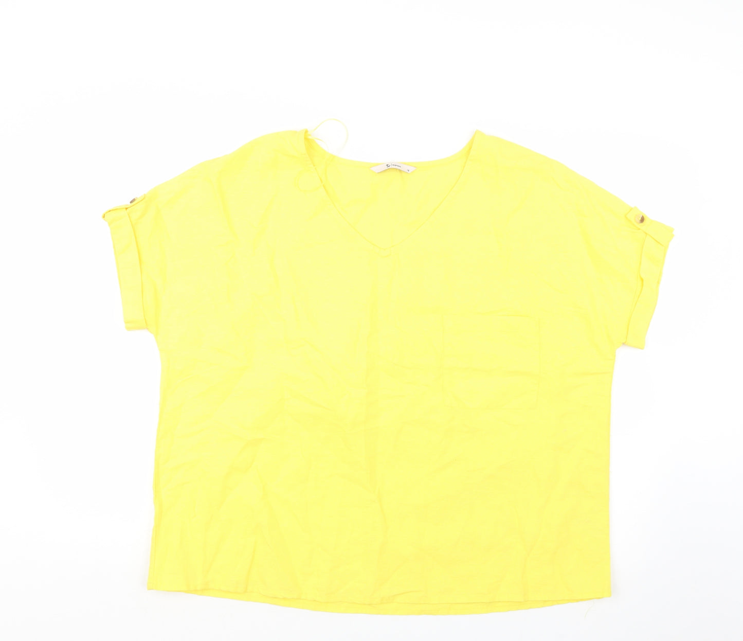 TU Womens Yellow   Basic T-Shirt Size 18