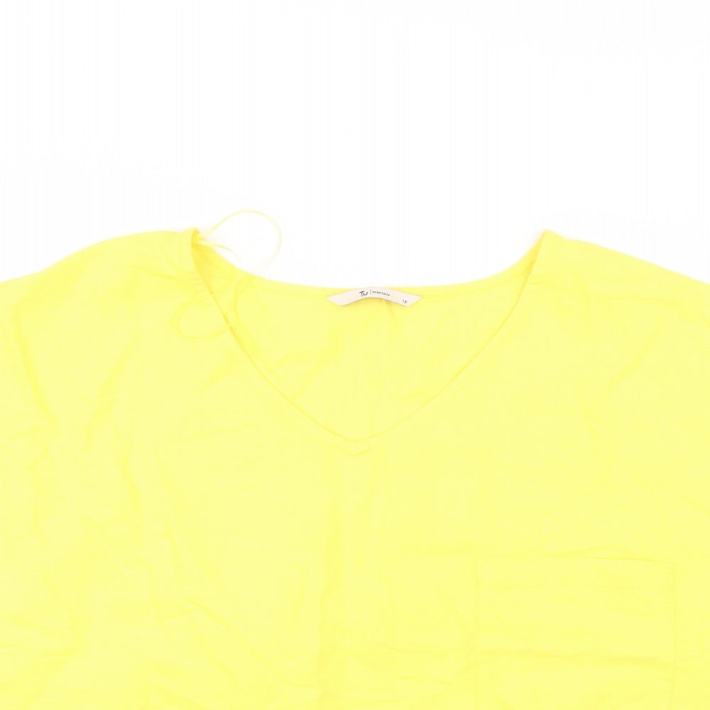 TU Womens Yellow   Basic T-Shirt Size 18