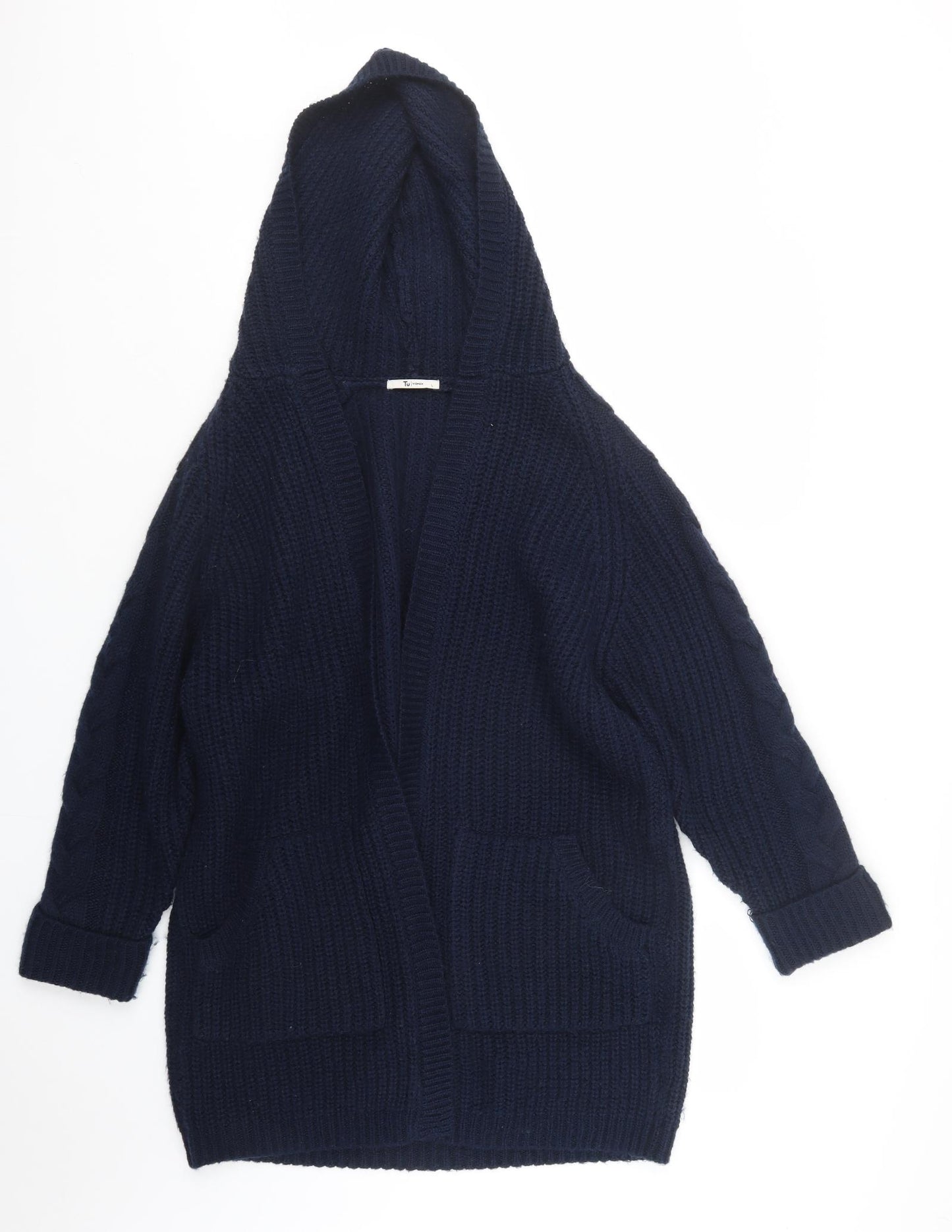 TU Womens Blue  Knit Cardigan Jumper Size L
