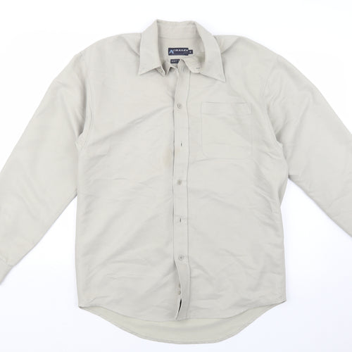 Armando Mens Beige    Button-Up Size S