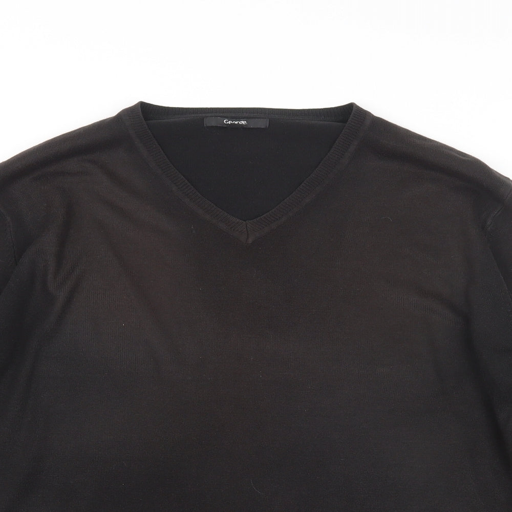 George Mens Black  Knit Pullover Jumper Size L