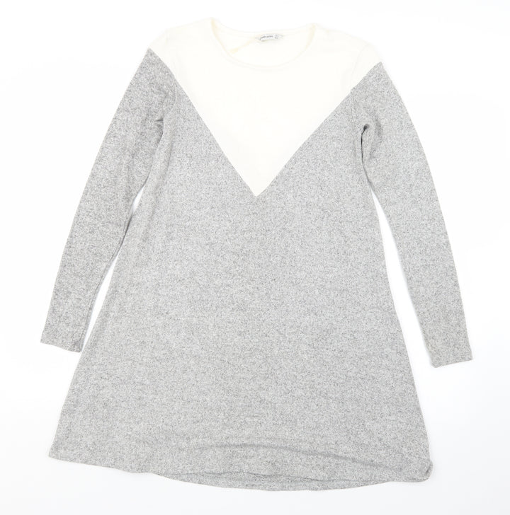 Stradivarius Womens Grey Jumper Dress Size S