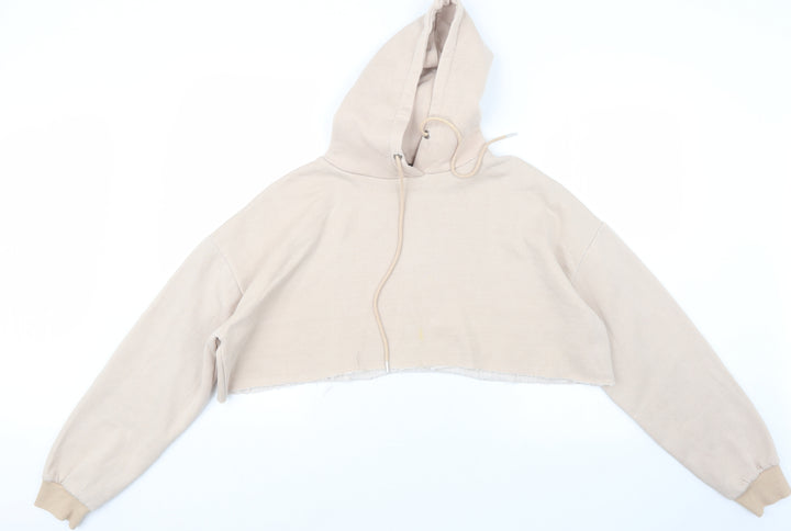 Rising Womens Beige   Pullover Hoodie Size S  - Cropped