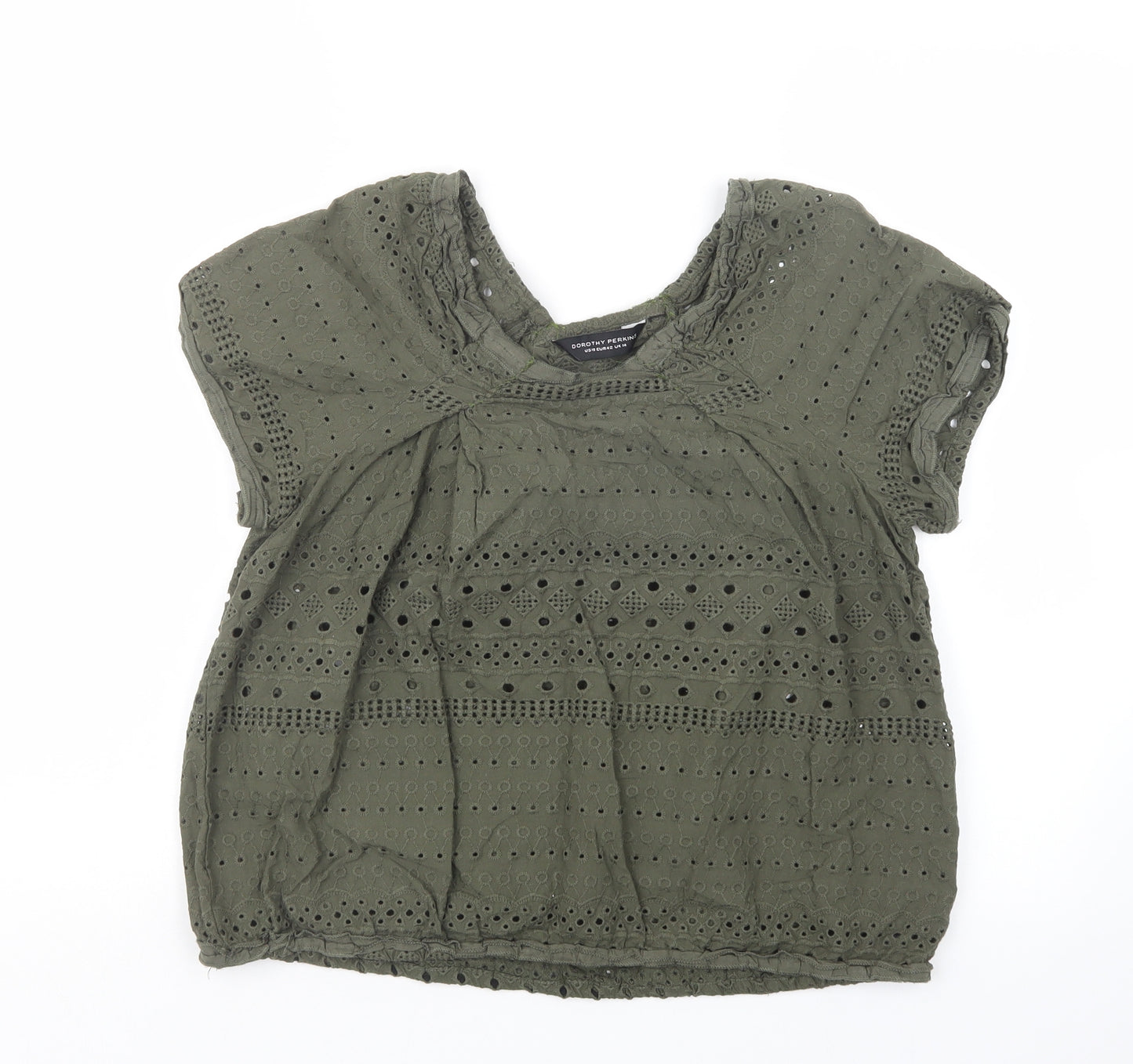 Dorothy Perkins Womens Green   Basic Blouse Size 14