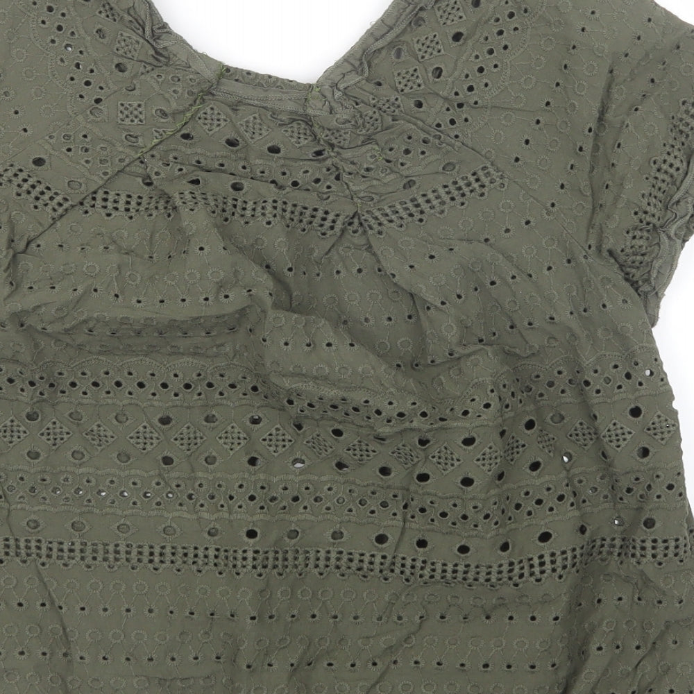Dorothy Perkins Womens Green   Basic Blouse Size 14