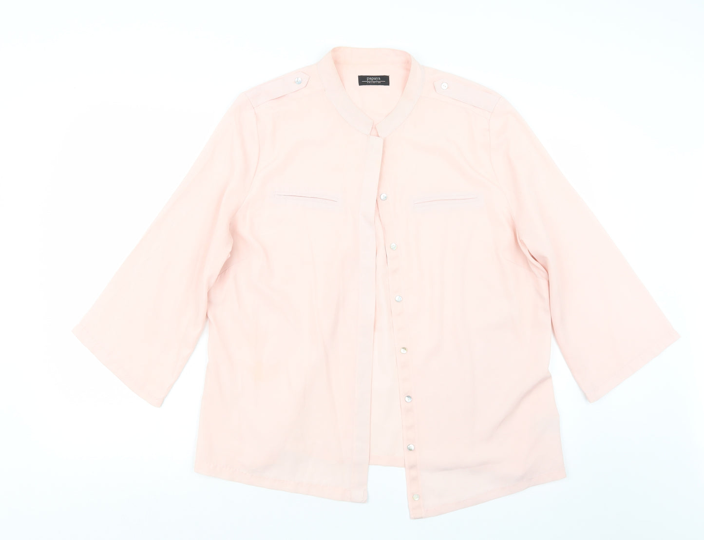 Papaya Womens Pink   Basic Button-Up Size 18
