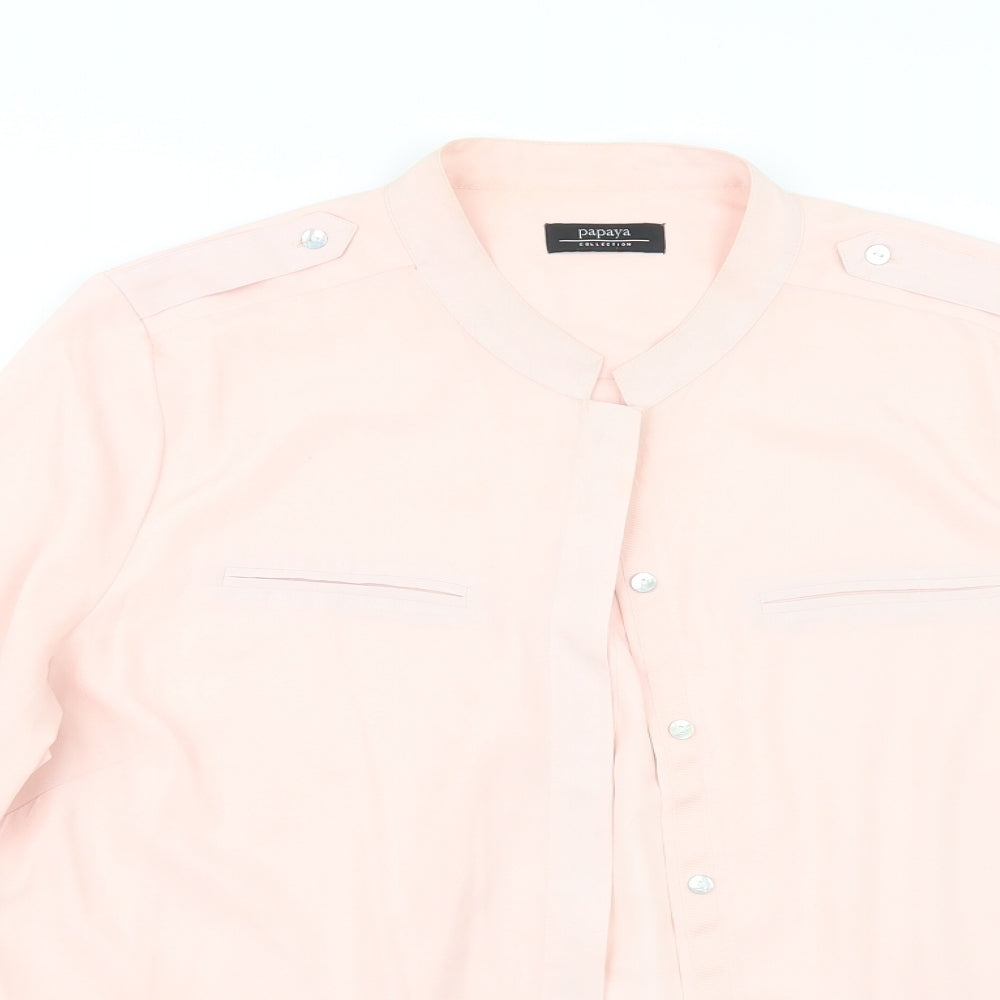 Papaya Womens Pink   Basic Button-Up Size 18