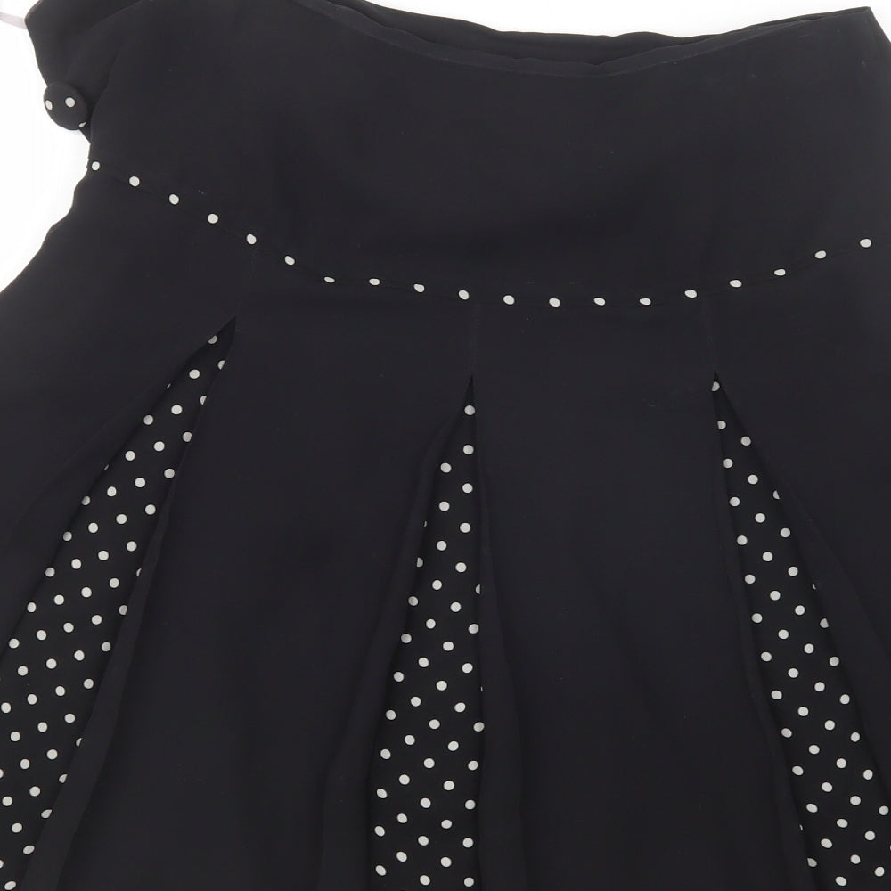 Warehouse Womens Black   A-Line Skirt Size 8