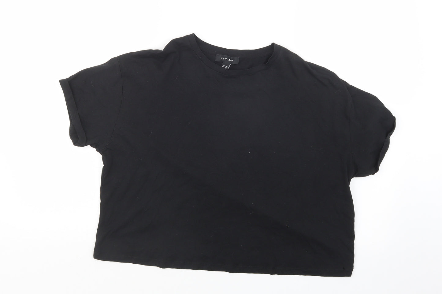New Look Womens Black   Cropped T-Shirt Size 14