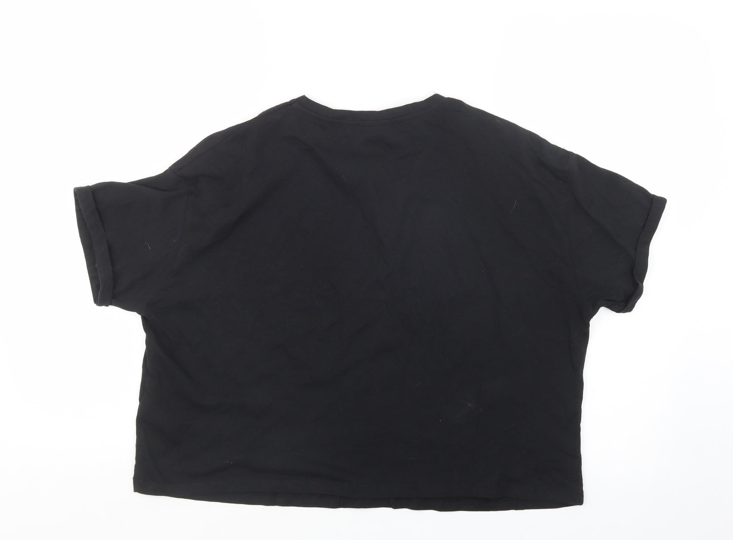 New Look Womens Black   Cropped T-Shirt Size 14